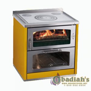 De Manincor Domino 8 Maxi Wood Cookstove - Yellow - Cookstove Community